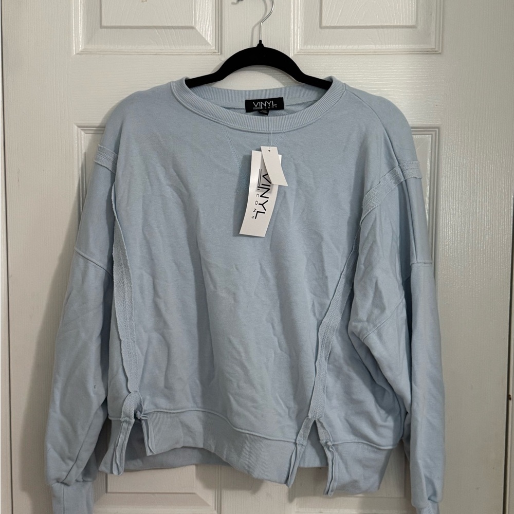 Vinyl Light Blue Women's Sweatshirt